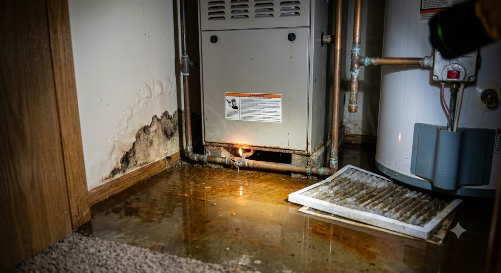 Mechanical room water damage cleanup in Silverton Ohio