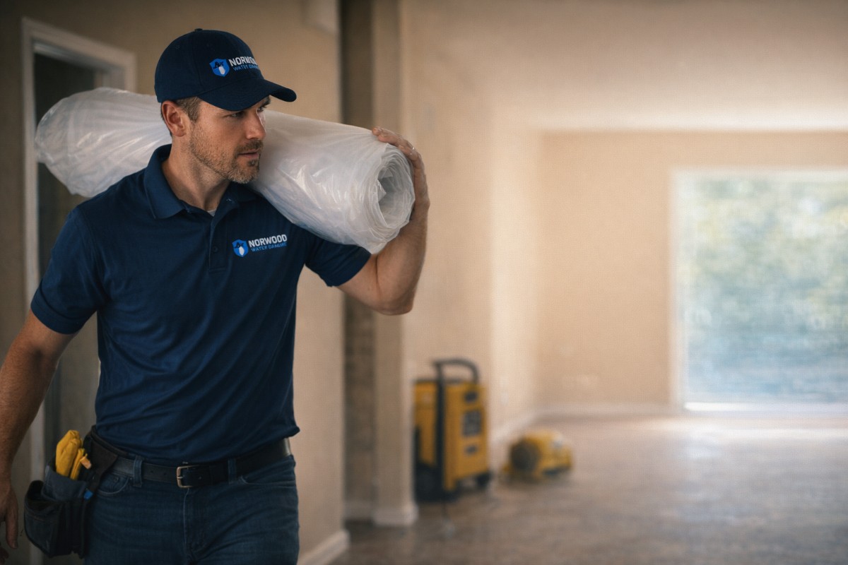 Residential water damage cleanup in Cincinnati